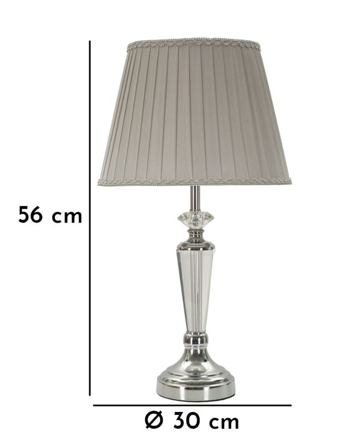 LAMPADA DA TAVOLO SILVERY CM Ø 30X56