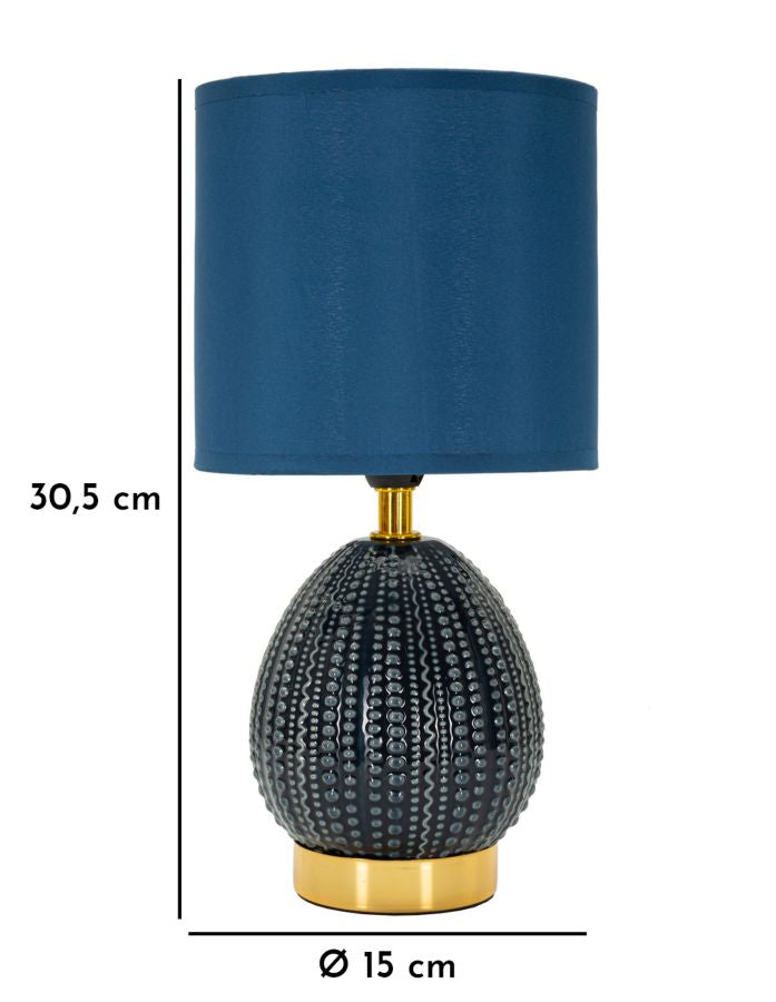 LAMPADA DA COMODINO FLAVI BLU CM Ø 15X30,5