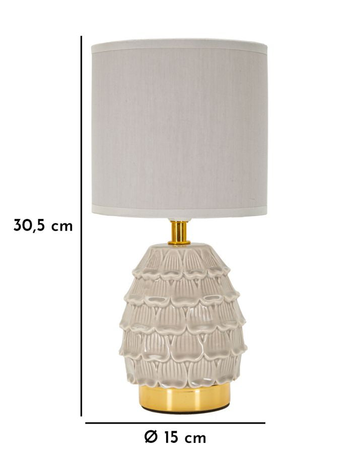 LAMPADA DA COMODINO PIGNY GRIGIA CM Ø 15X30,5