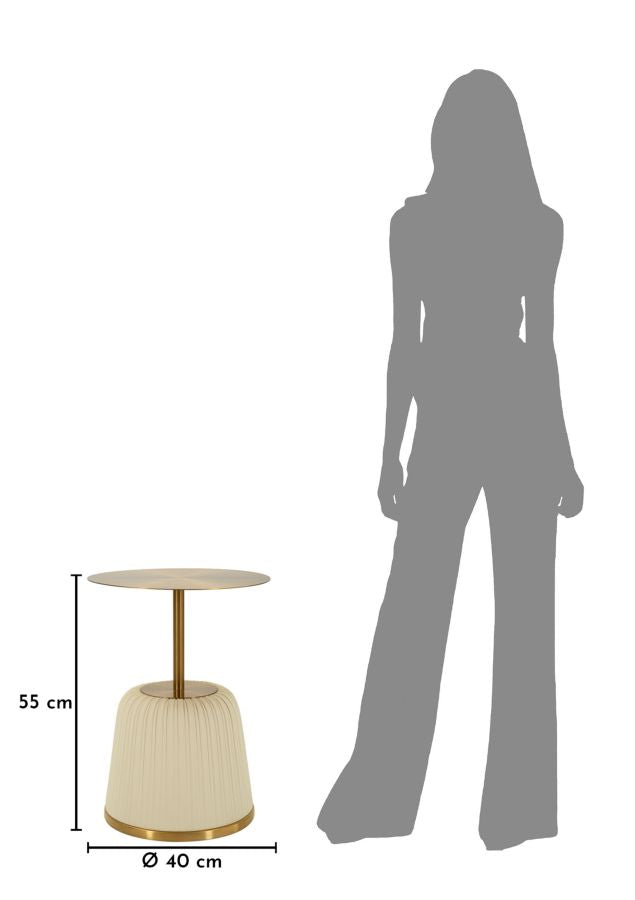 TAVOLINETTO EGLE BIANCO CM Ø 40X55