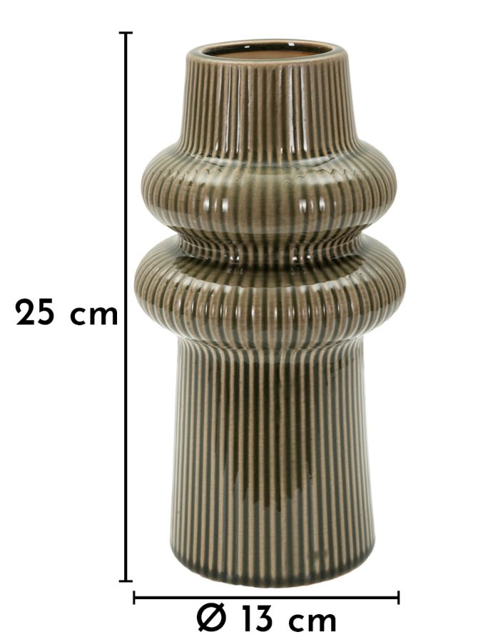 Vaso Armony Ø 13x25 cm design moderno compatto (APERTURA CM Ø 5,5)
