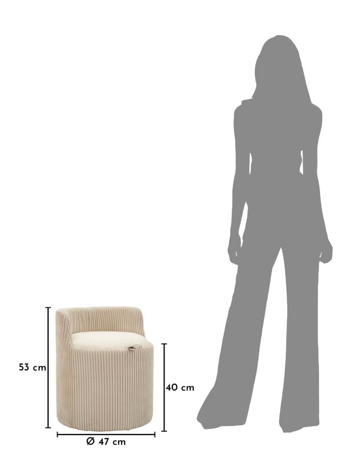 SEDUTA CONTENITORE DUBLINO CM Ø 47X53
