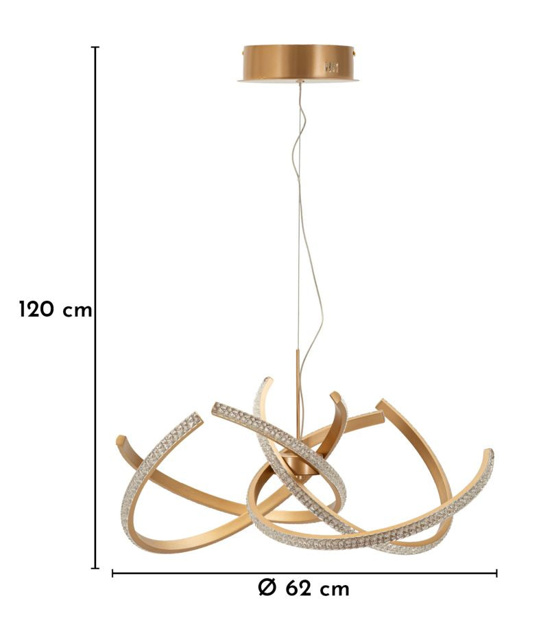 LAMPADARIO LED CELTIC CM Ø 62X120 (LUCE CON 3 TEMPERATURE DI COLORE)