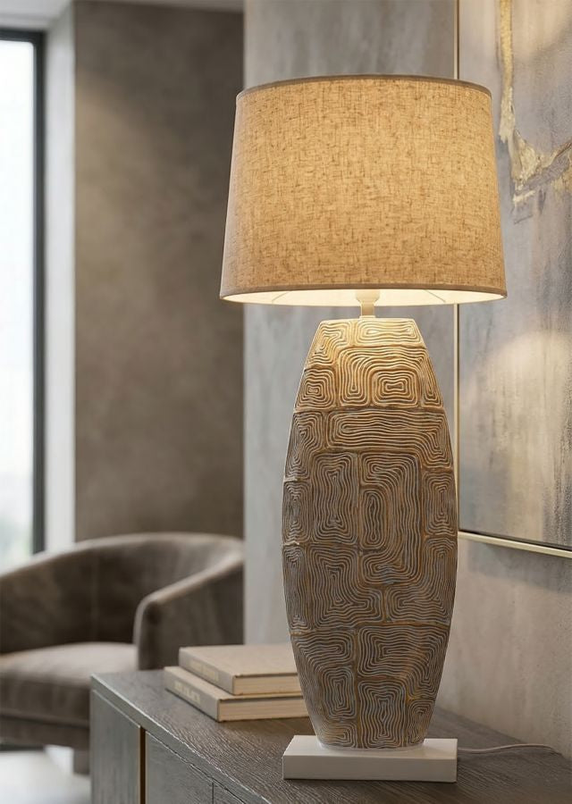 LAMPADA DA TAVOLO RESINA ECLIPS TOWER CM Ø 38X90