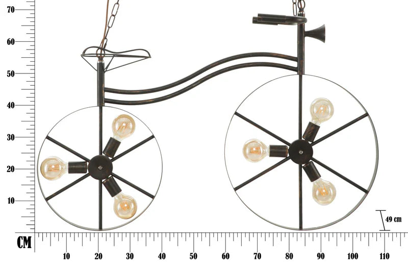 Lampadario Bicicletta 110x49x69 cm