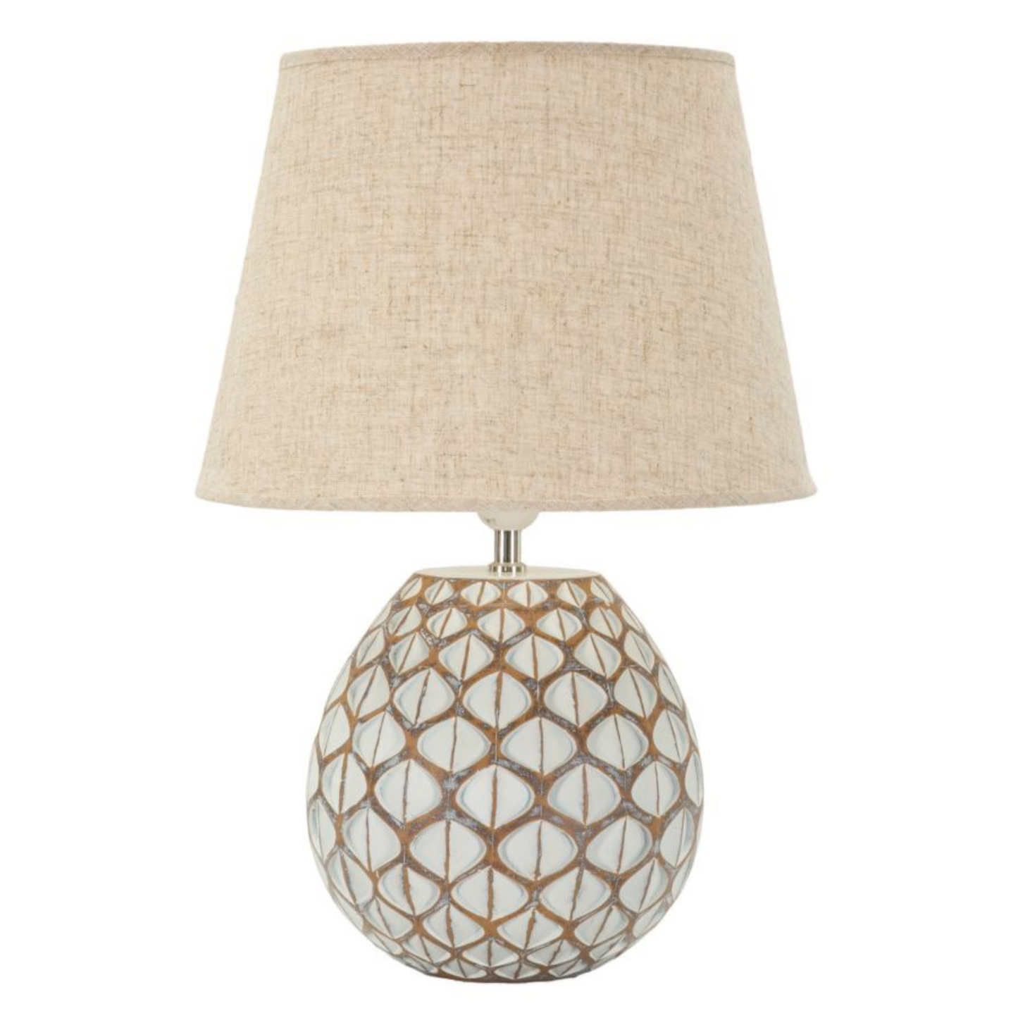 Lampada da Tavolo Tibet in Resina Decorativa Ø35 x H52 cm – Stile Etnico e Originale