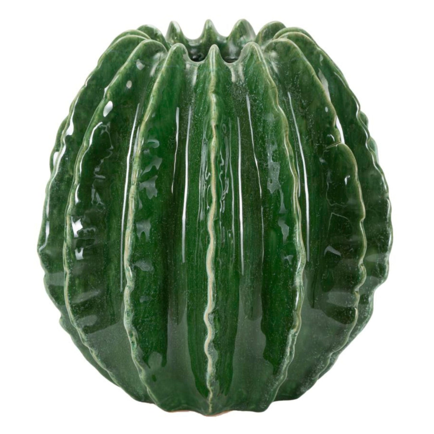 Vaso Cactus Ball Ø 23,5x24,5 cm – Vaso Decorativo con Finitura Naturale Opaca