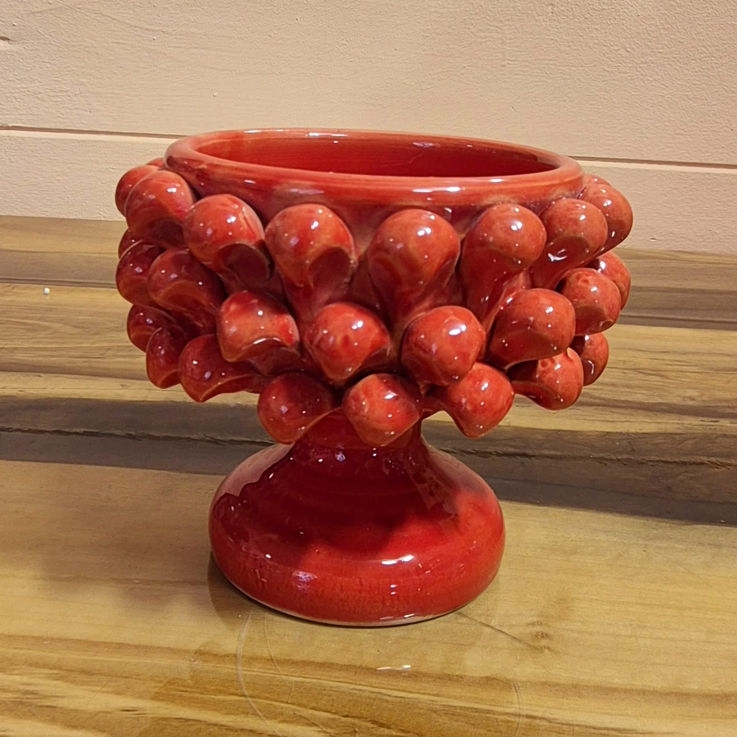 MEZZA PIGNA ARTIGIANALE ROSSA, 15 x 14 cm