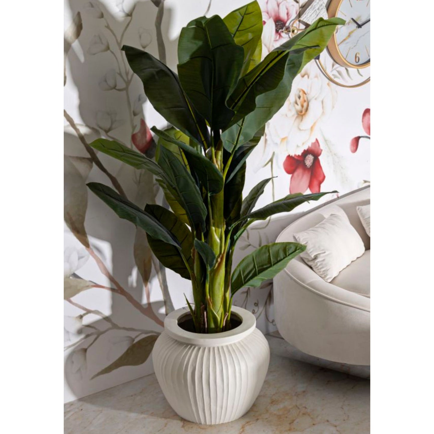 Vaso Chil Ø48x38 cm – Vaso Decorativo Ampio con Finitura Effetto Pietra Naturale