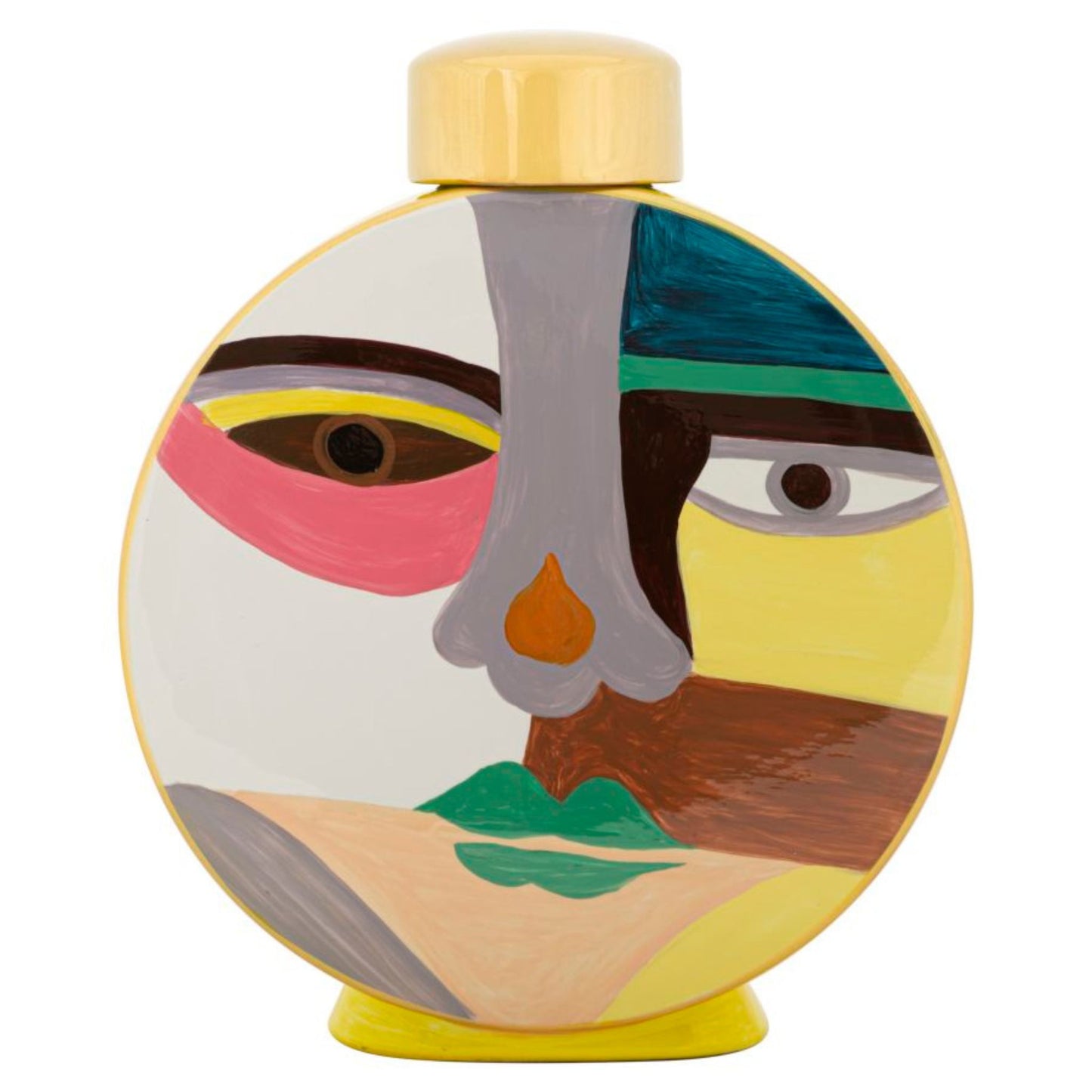 Vaso Piccassy Round in Ceramica Multicolore H 28 cm – Mauro Ferretti