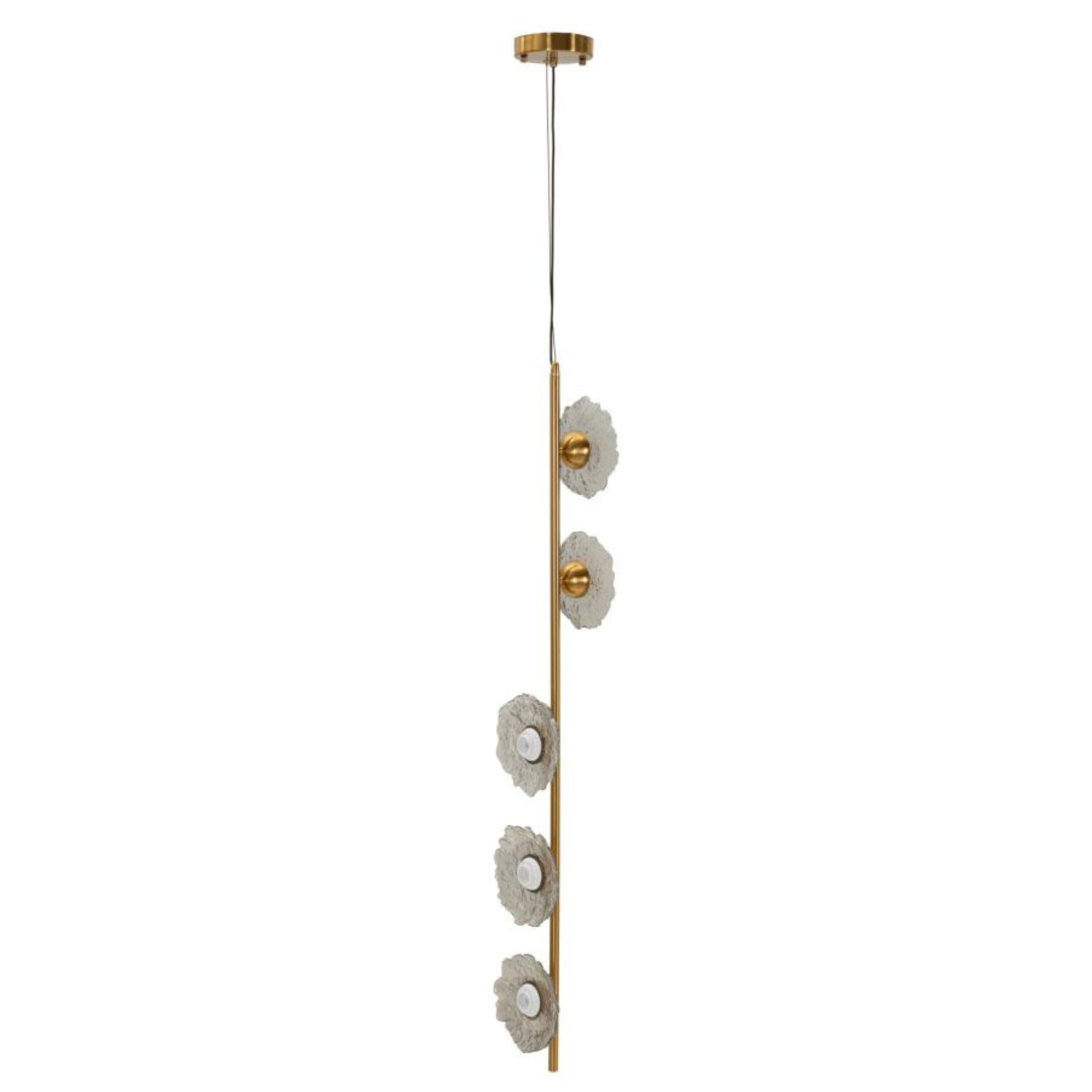 LAMPADARIO EMILY VERTICALE VETRO GRIGIO CM 15X16X110