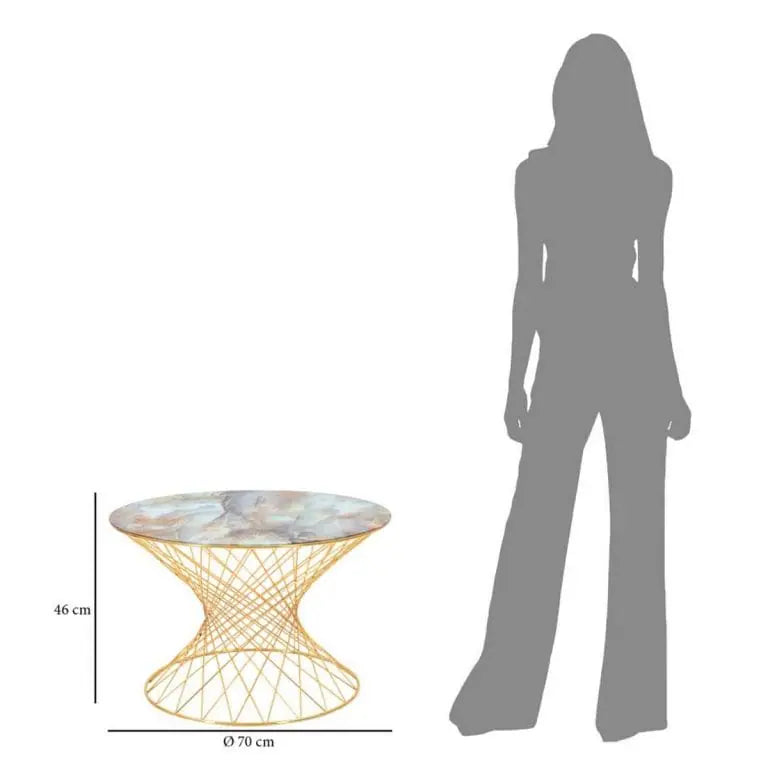 Tavolinetto Da Caffè Tower cm ø 70×46H cm