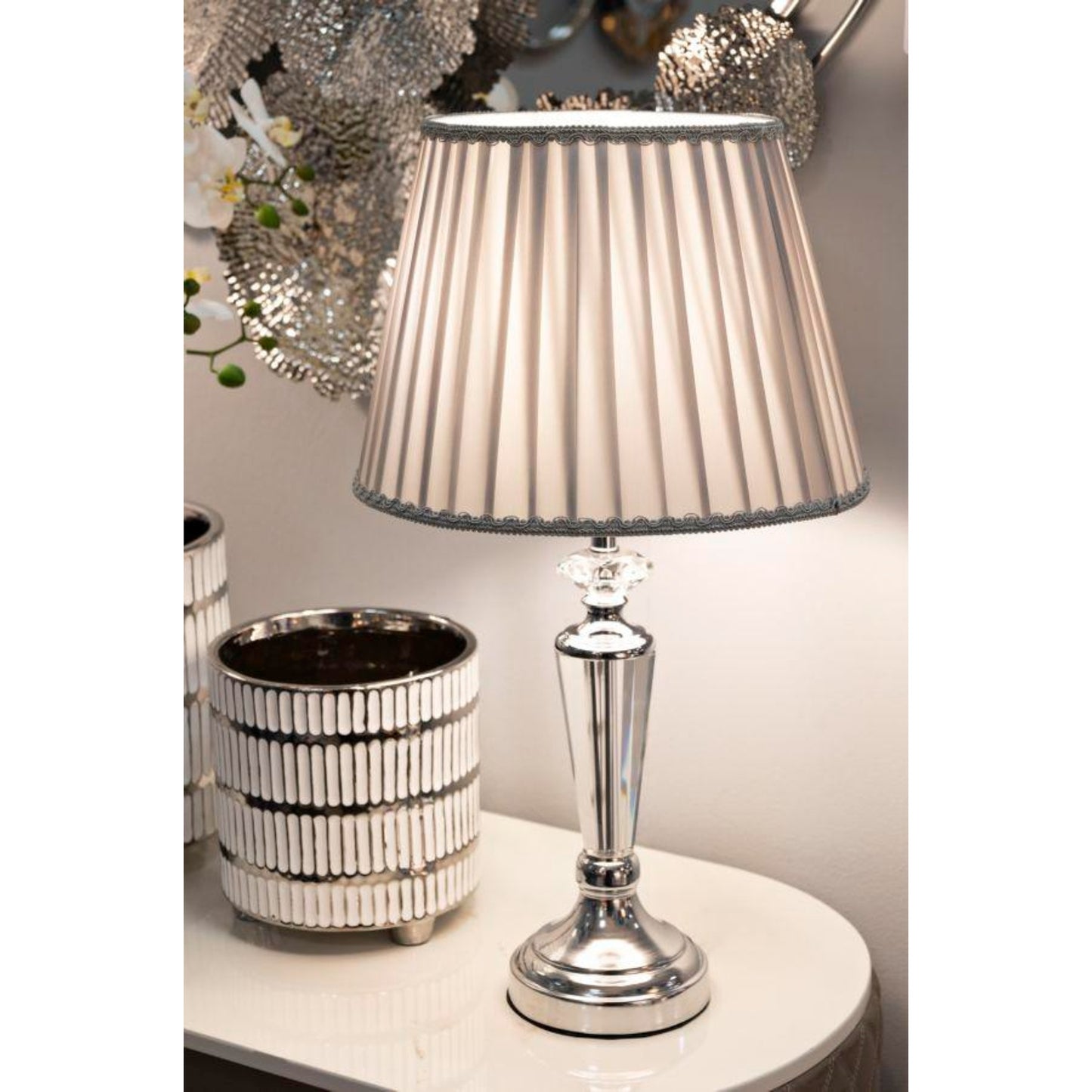 LAMPADA DA TAVOLO SILVERY CM Ø 30X56
