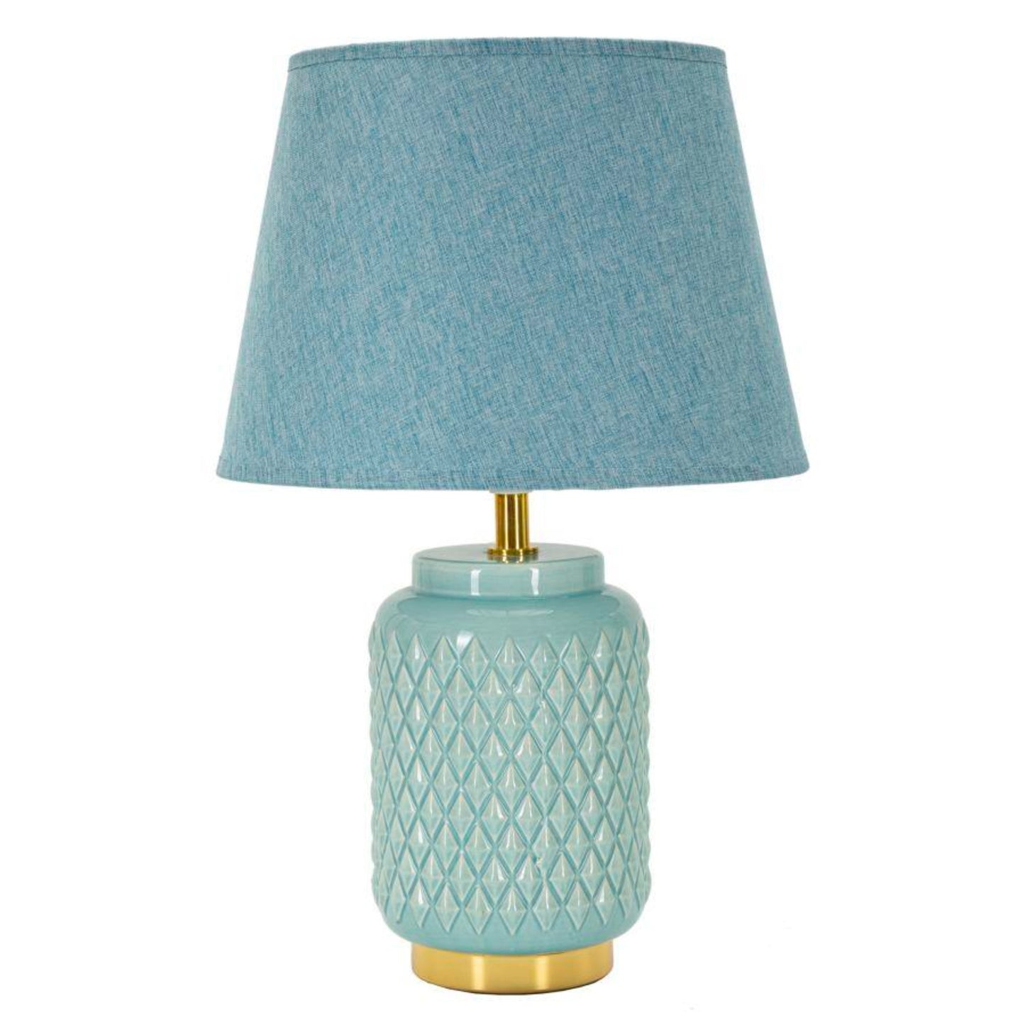 LAMPADA DA TAVOLO SQUARE CELESTE CM Ø 28X44