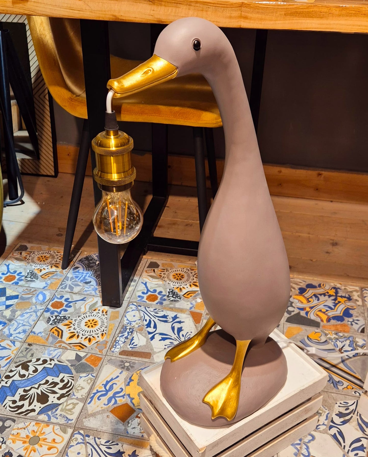 LAMPADA DUCK BIG - Anatra Decorativa in Resina H 67 cm - Casa DecoReal