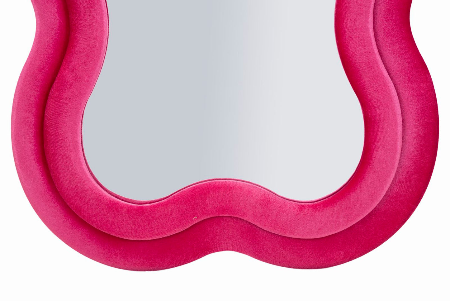 Specchio da Muro Miki Velluto Fuxia 60x160 cm – Cornice Imbottita per un Tocco Vivace