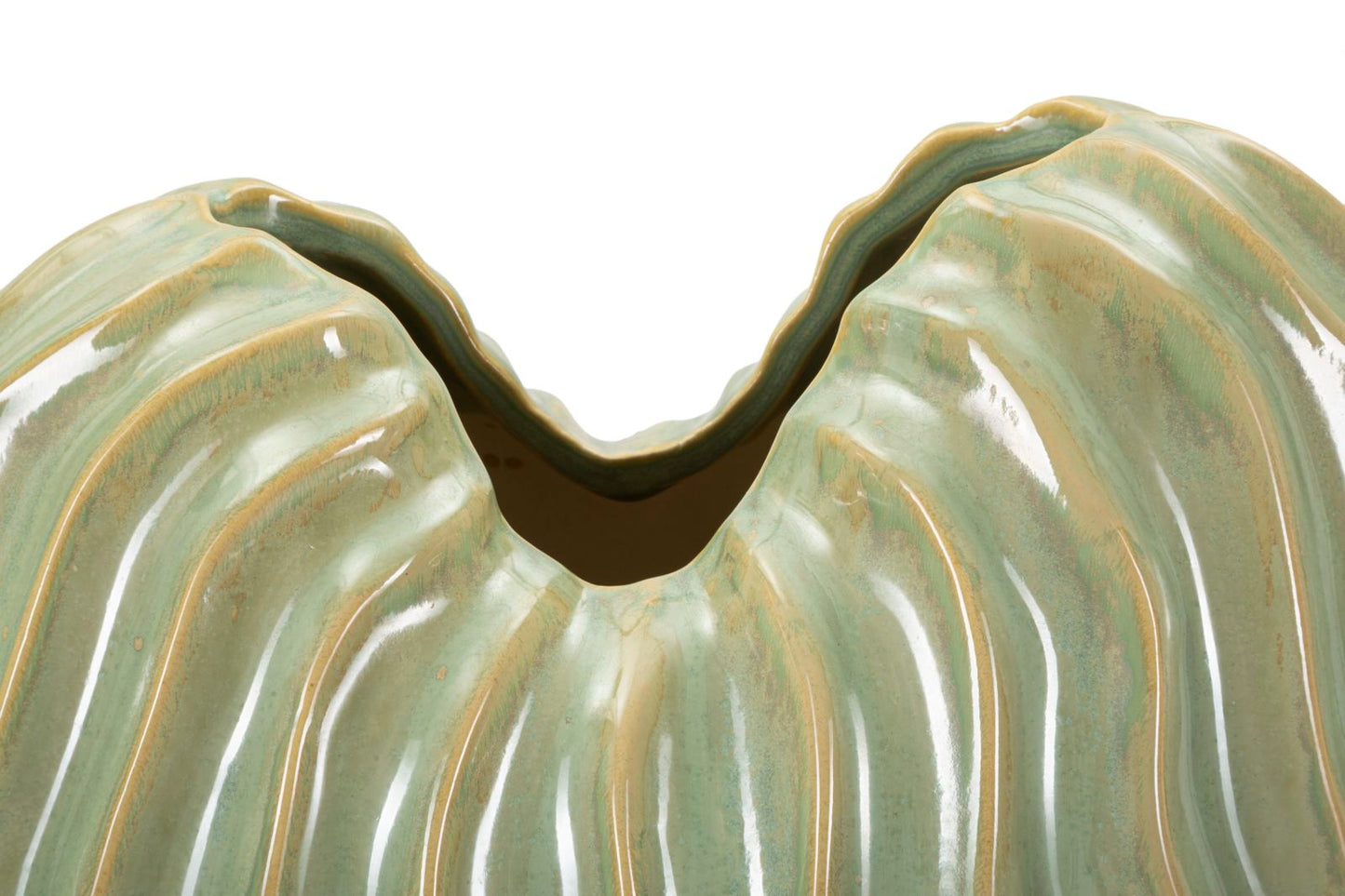 Vaso Venice 27x14x46,5 cm – Vaso Decorativo Alto con Finitura Lucida Effetto Ceramica