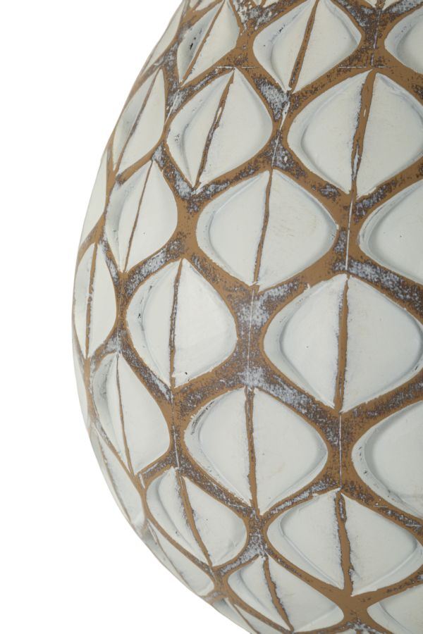 Lampada da Tavolo Tibet in Resina Decorativa Ø35 x H52 cm – Stile Etnico e Originale