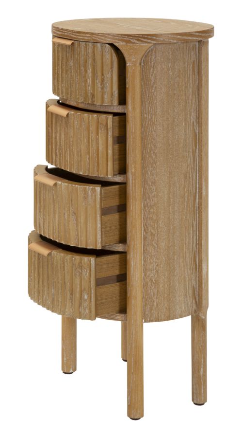 Cassettiera Goteborg in Legno Naturale 38x33,5x82 cm