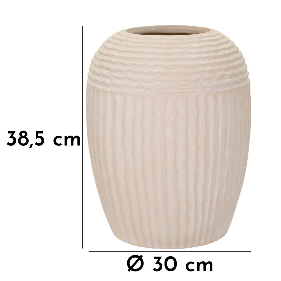 Vaso Mist Ø26,5x26 cm – Vaso Decorativo in Finitura Effetto Pietra Naturale