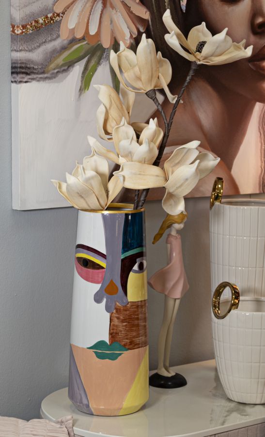 Vaso Piccassy Tall in Ceramica Multicolore H 40 cm – Mauro Ferretti