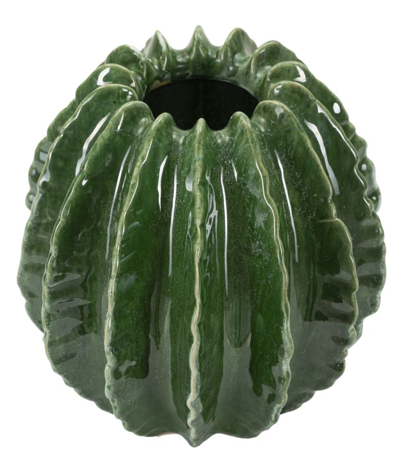 Vaso Cactus Ball Ø 23,5x24,5 cm – Vaso Decorativo con Finitura Naturale Opaca
