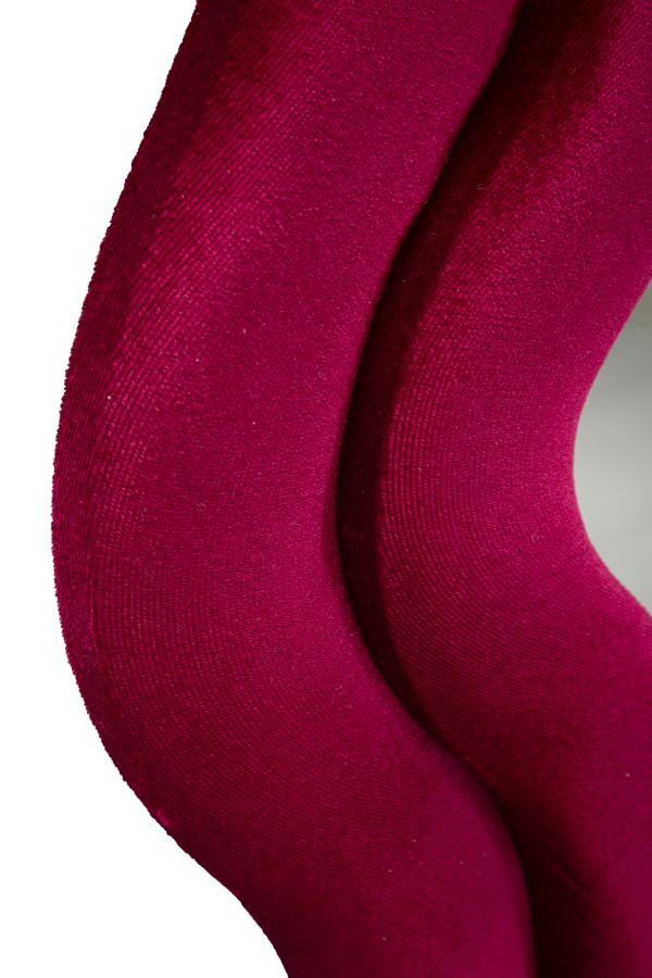 Specchio da Muro Emily Velluto Fuxia 60x160 cm – Stile Audace con Cornice Imbottita