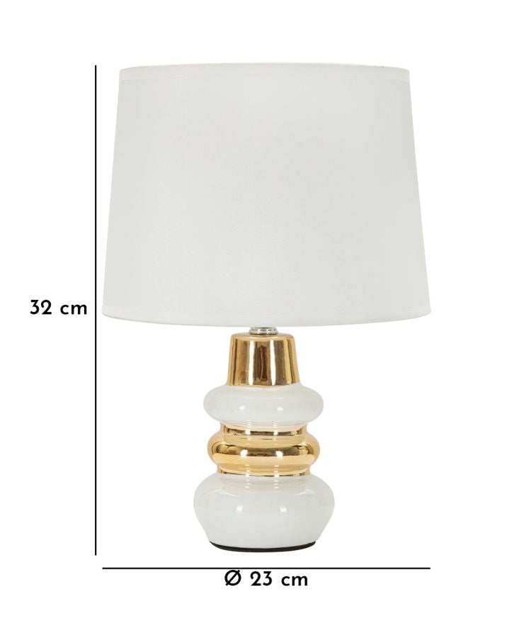 Lampada da Tavolo Liara Ø23 x H32 cm – Stile Classico con Dettagli Vintage