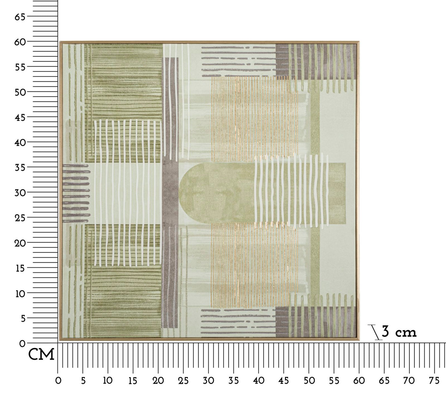 DIPINTO SU TELA ABSTRAC C/CORNICE -B- CM 60X3X60