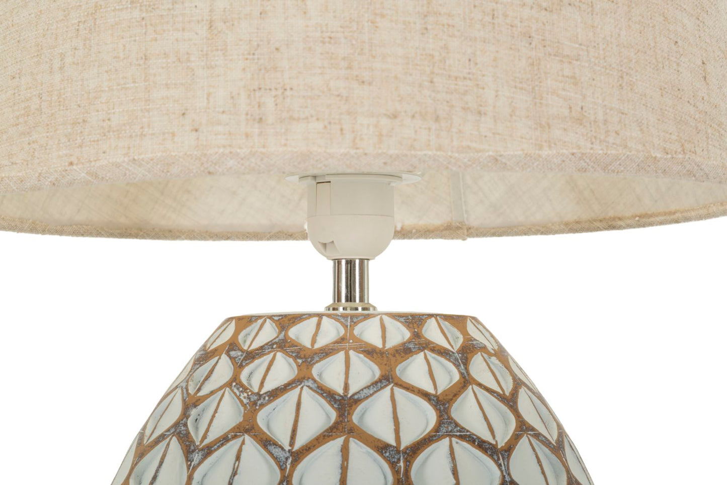 Lampada da Tavolo Tibet in Resina Decorativa Ø35 x H52 cm – Stile Etnico e Originale