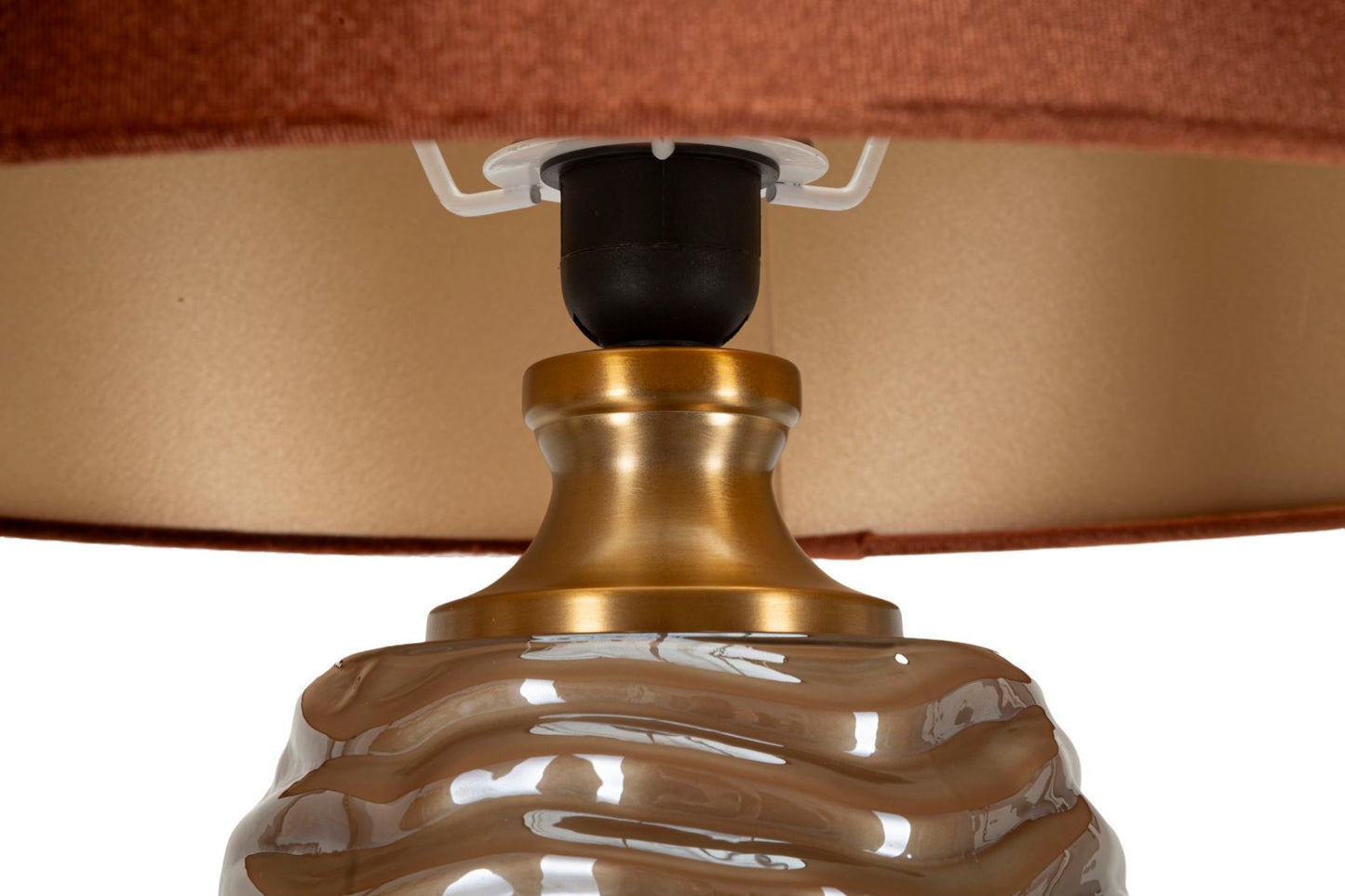 Lampada da tavolo “Praga – B” Ø 45,5 × 79 cm – design moderno con base vetro