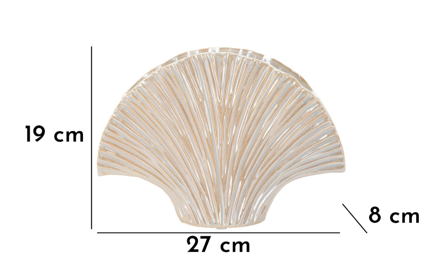 Vaso Perly 27x8x19 cm – Vaso Decorativo Rettangolare con Finitura Effetto Perla