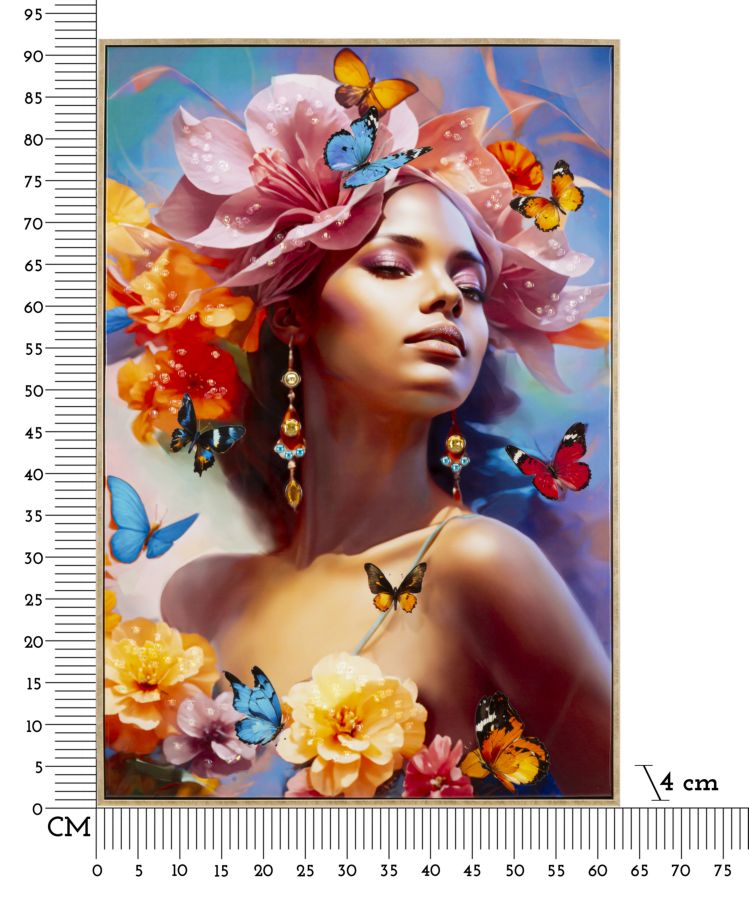DIPINTO SU TELA LACCATO MARTY C/CORNICE -B- CM 62X4X92