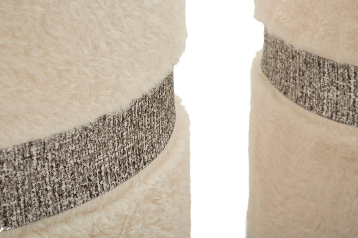 PUFF C/CONTENITORE SAINT-MORITZ CREMA SET 2 PZ CM Ø 40X47-32X38 codice 142869000C