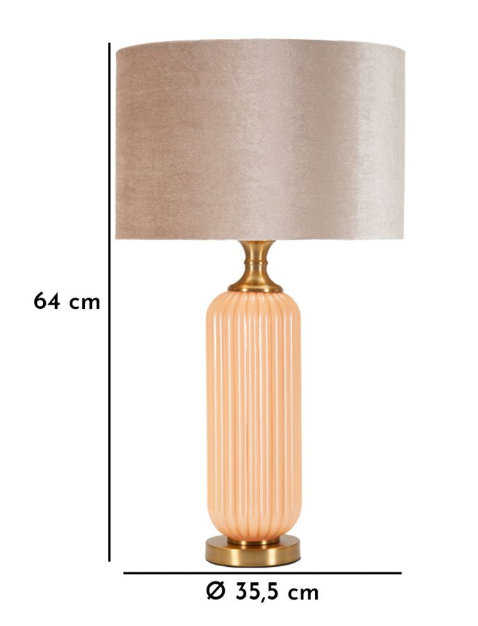 Lampada da tavolo “Perly – C” Ø 35,5 × 64 cm – design raffinato in vetro perlato