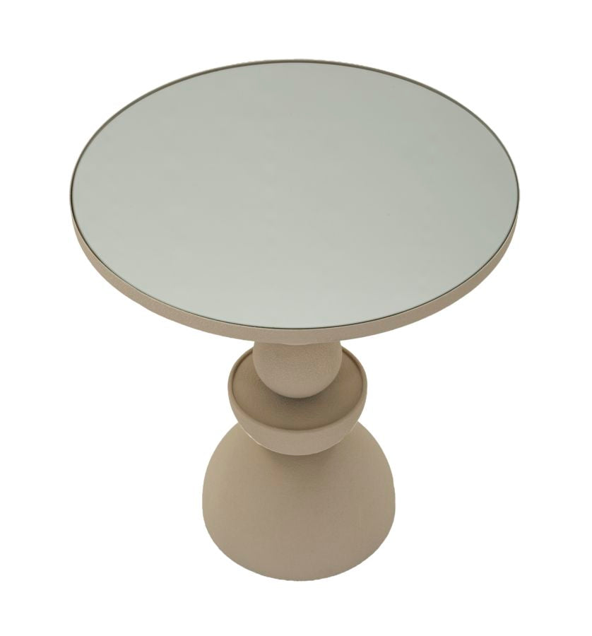 Tavolinetto Dune con Piano Specchio Ø 45 cm