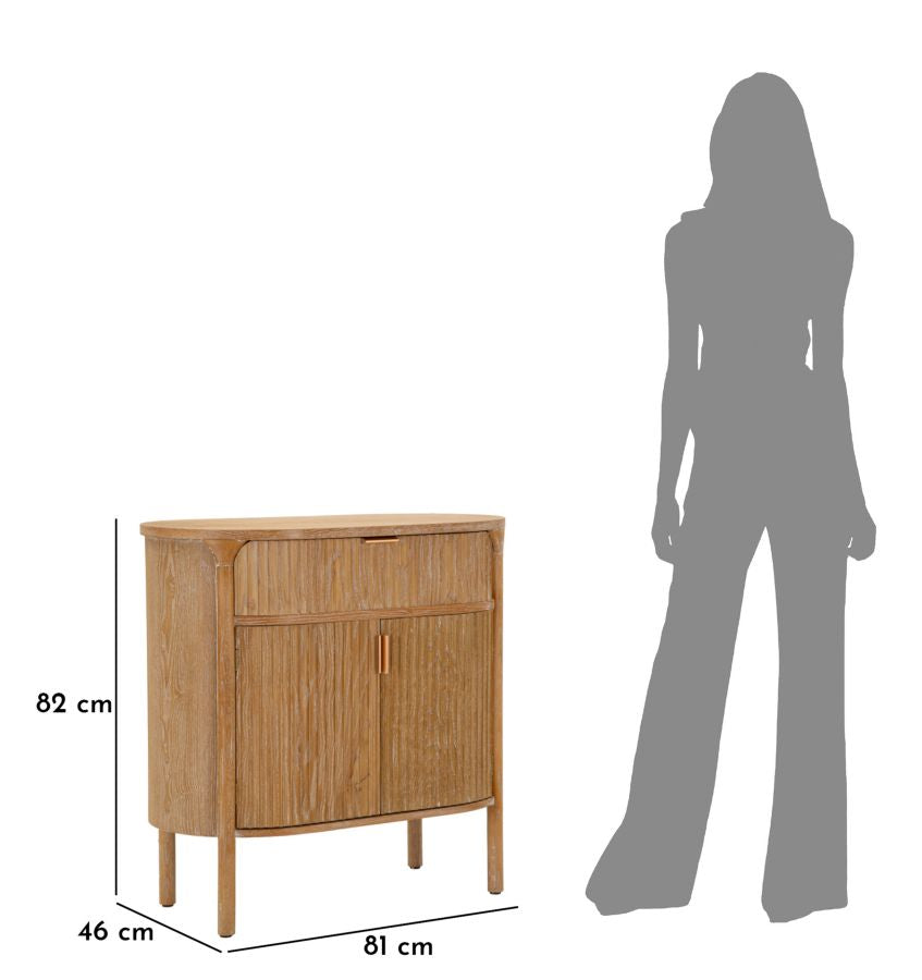 Mobiletto Goteborg in Legno Naturale 81x46x82 cm