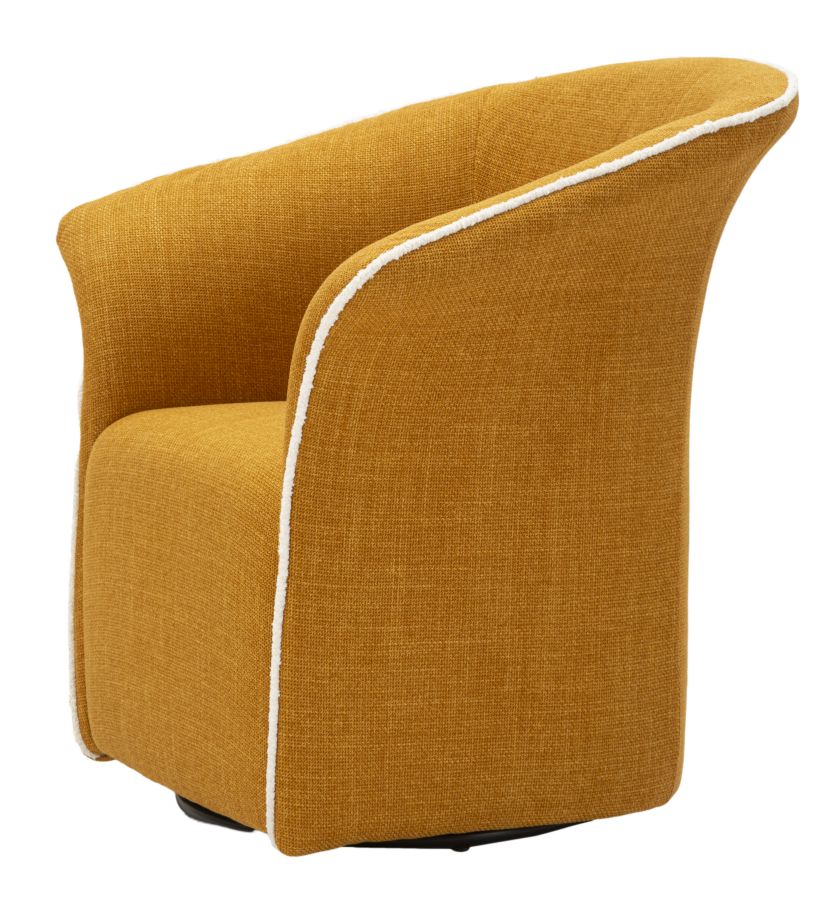 POLTRONA GIREVOLE SIENA SENAPE CM 83,5X66X80 (SEDUTA ALTEZZA CM 42) codice 142866000S
