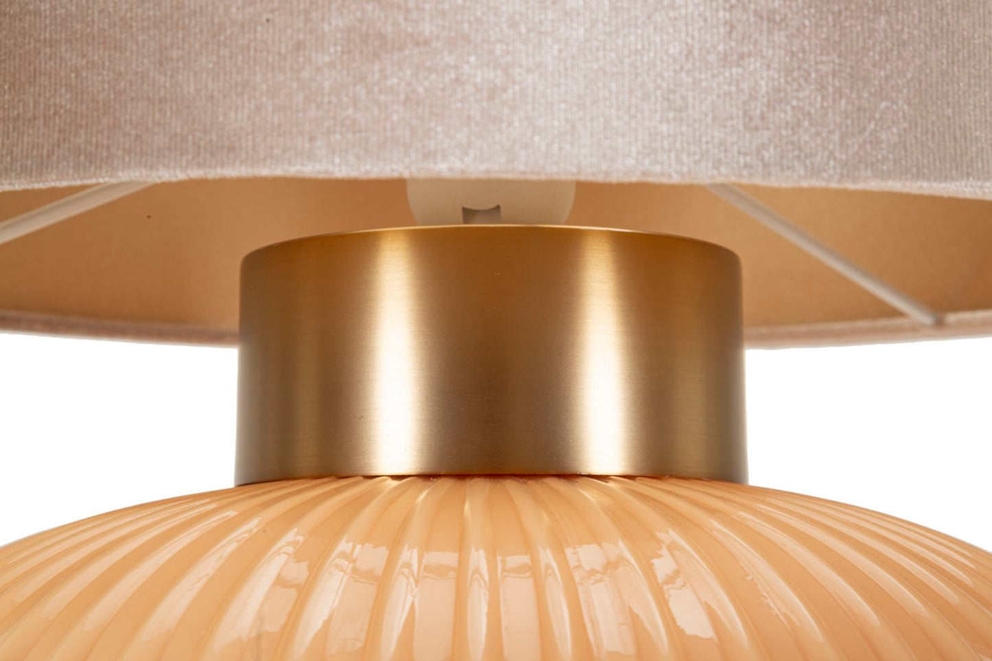 Lampada da tavolo “Perly – B” Ø 33 × 49 cm – vetro perlato con dettagli dorati