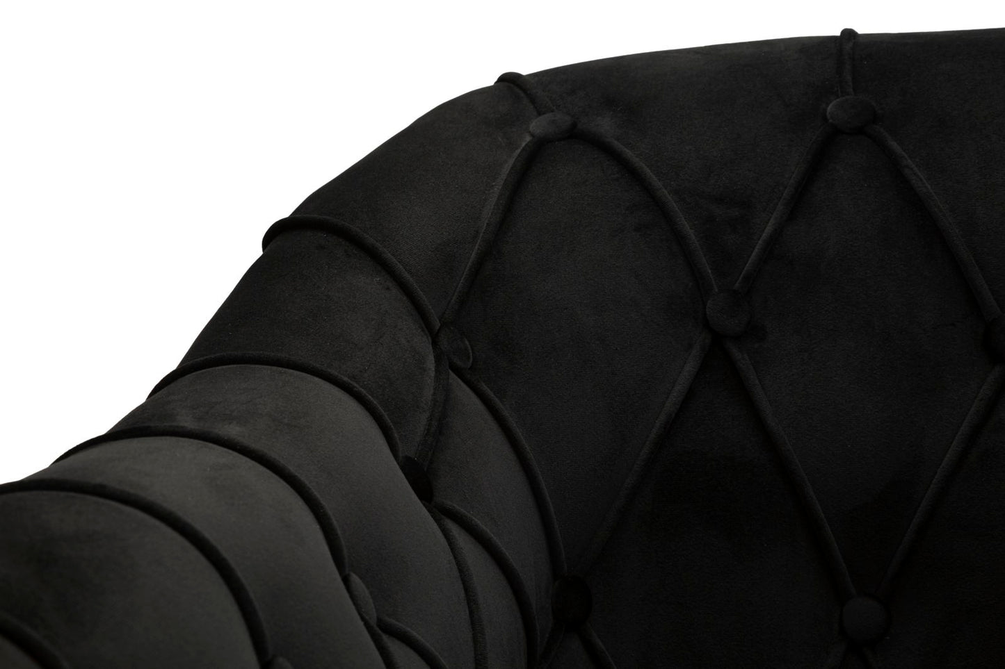 Poltrona Budapest Nera con Cuscino in Tessuto e Metallo H 91 cm