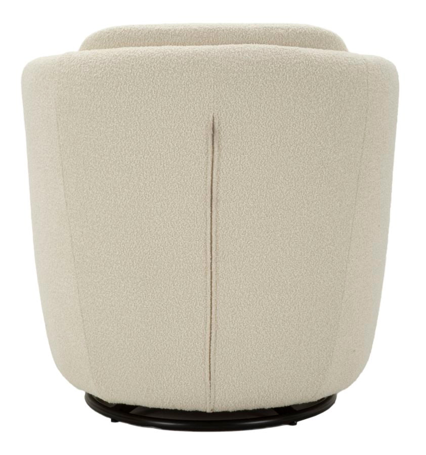 POLTRONA GIREVOLE TORINO CREMA CM 70X72X75 (ALTEZZA SEDUTA CM 44,5)