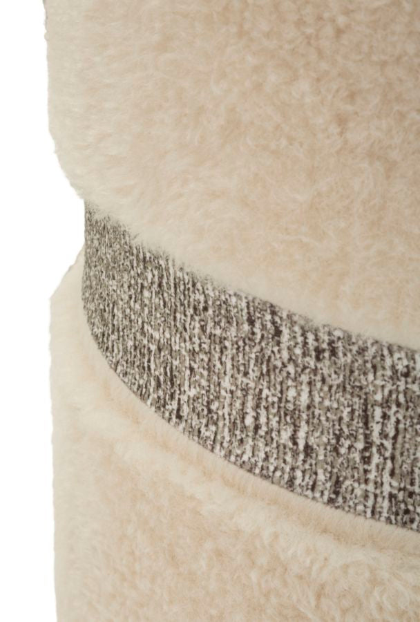 PUFF C/CONTENITORE SAINT-MORITZ CREMA SET 2 PZ CM Ø 40X47-32X38 codice 142869000C
