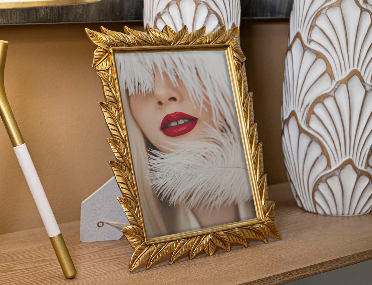 Cornice "Laurel" Mauro Ferretti – 27×2×32,3 cm (interno 20×25 cm) oro
