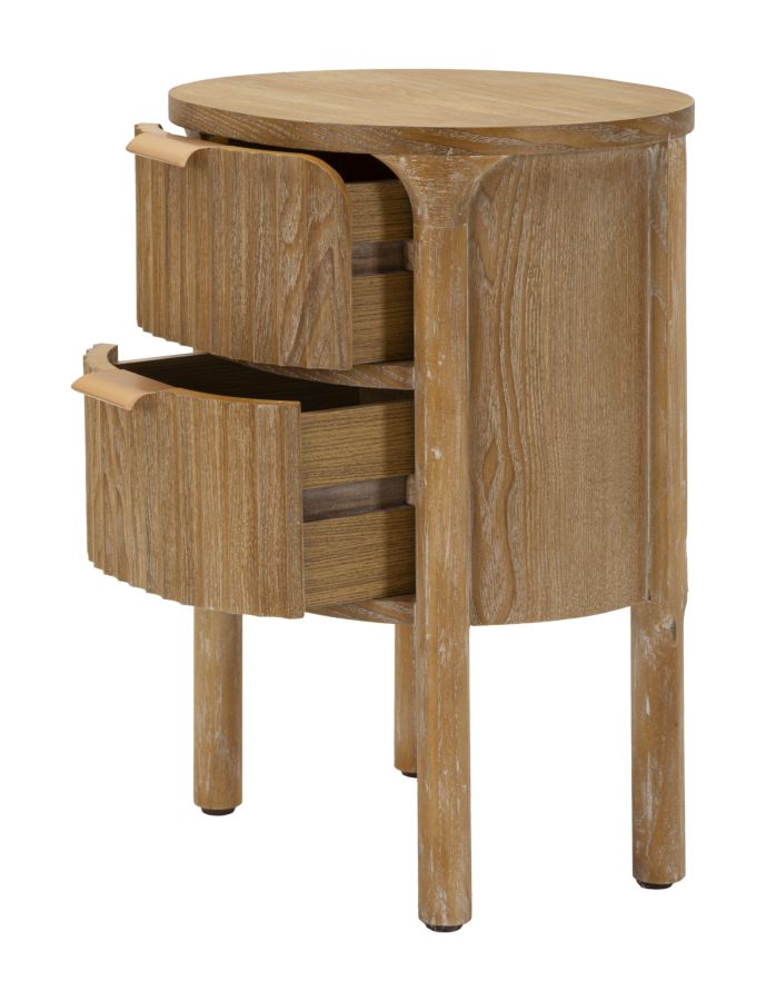 Comodino Goteborg in Legno Naturale 38x34,5x52 cm