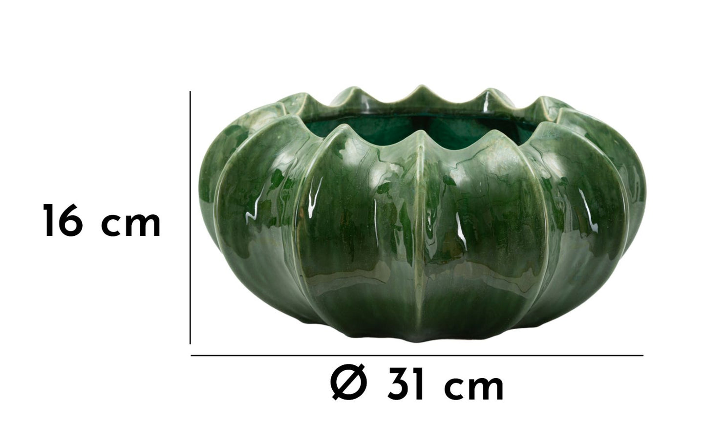 Cachepot Cactus Ø 31x16 cm – Contenitore Decorativo con Finitura Opaca Naturale