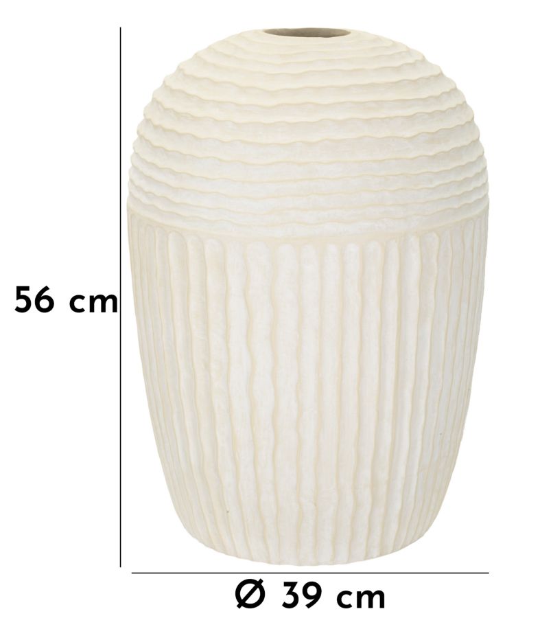 Vaso Icicle Ø39x56 cm – Vaso Alto Decorativo con Finitura Effetto Pietra