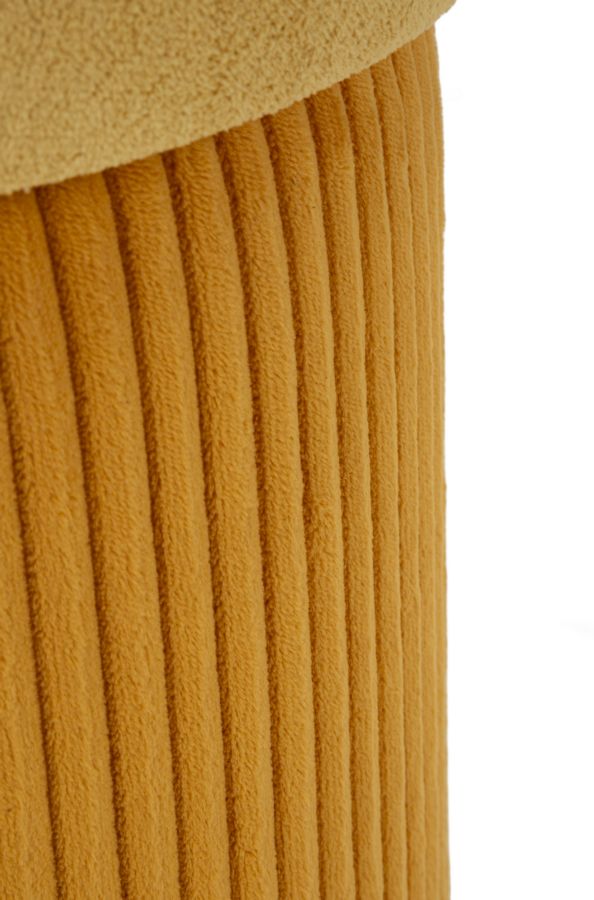 PUFF C/CONTENITORE ASPEN SENAPE SET 2 PZ CM Ø 42X44-35X37