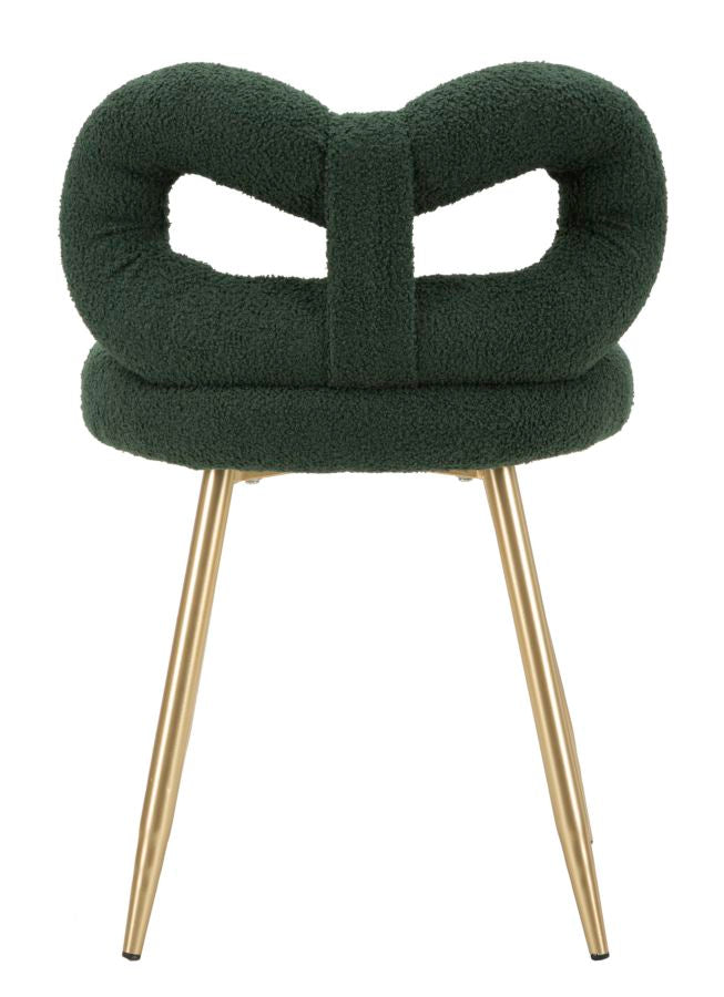 Sedia Mini Ilary Verde in Velluto e Metallo H 67 cm