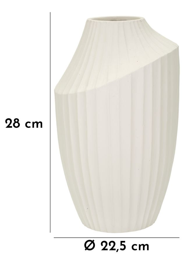 Vaso Ice Ø22,5x38 cm – Vaso Decorativo con Finitura Effetto Pietra Opaca