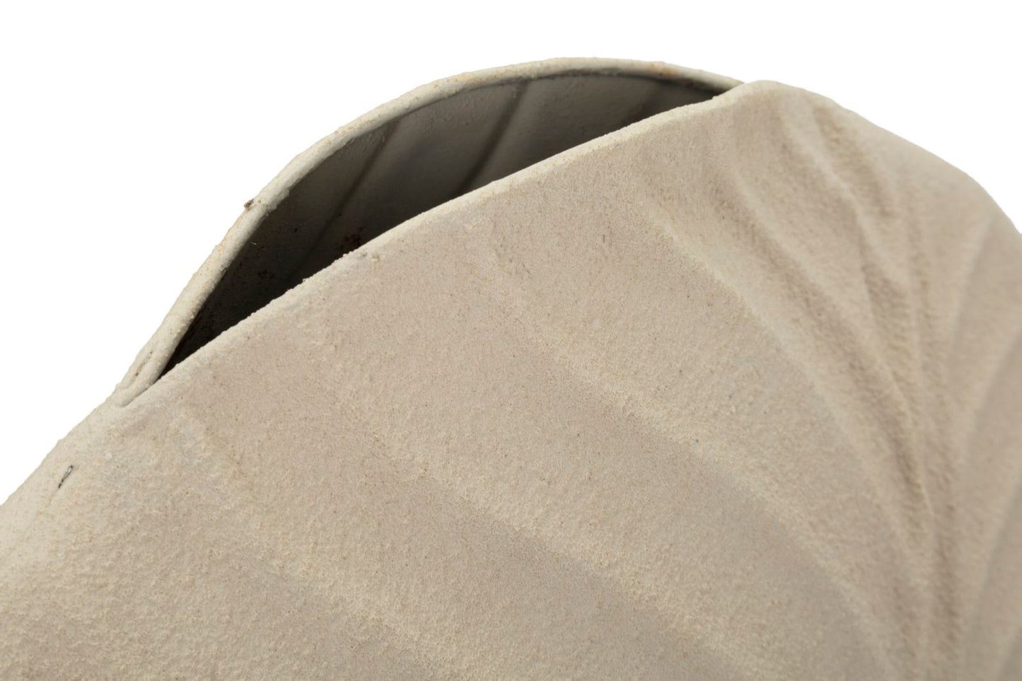 Vaso Dune Round Ø32,5x13 cm – Vaso Decorativo Basso con Texture a Onde